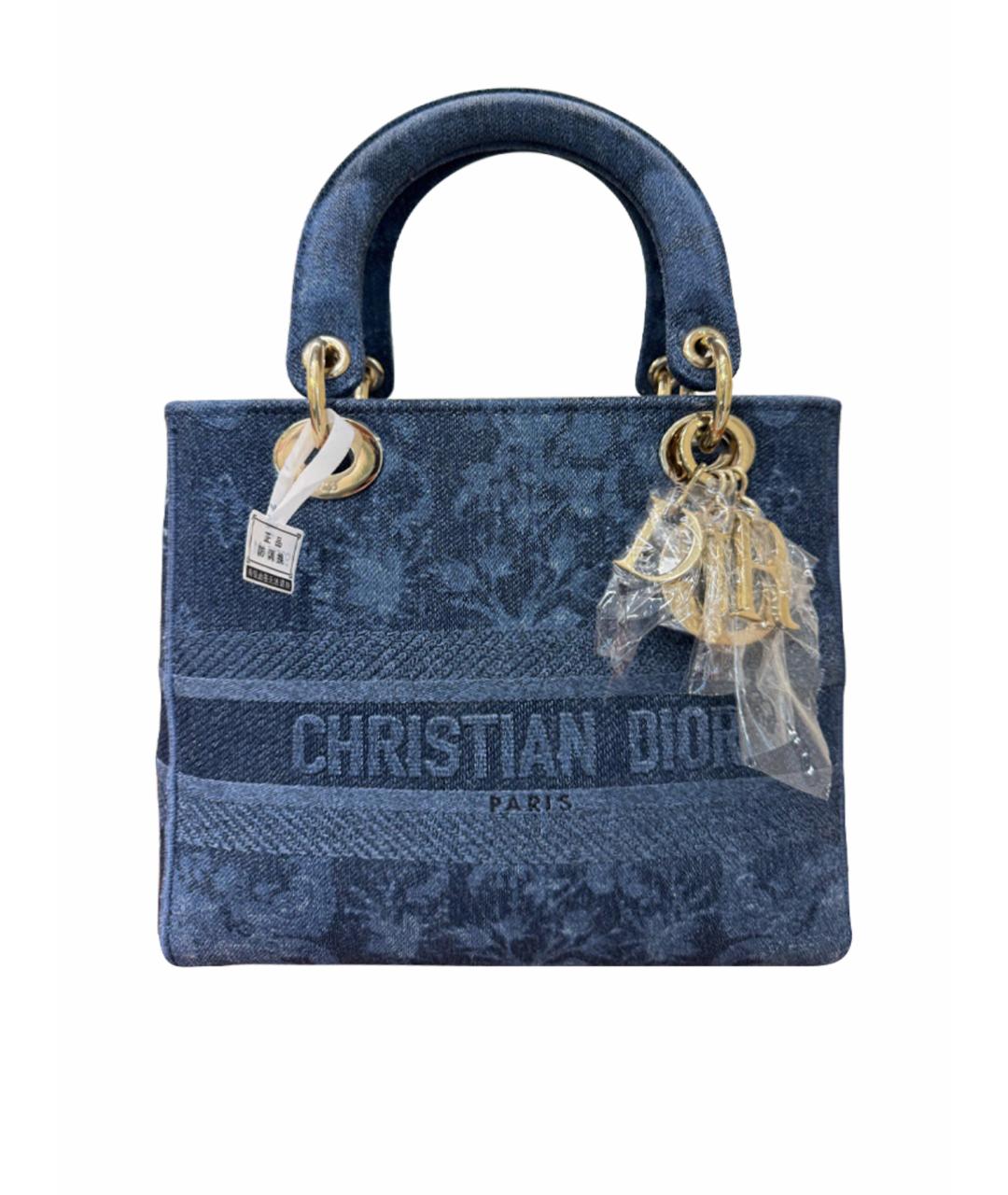 CHRISTIAN DIOR PRE-OWNED Голубая деним сумка с короткими ручками, фото 1