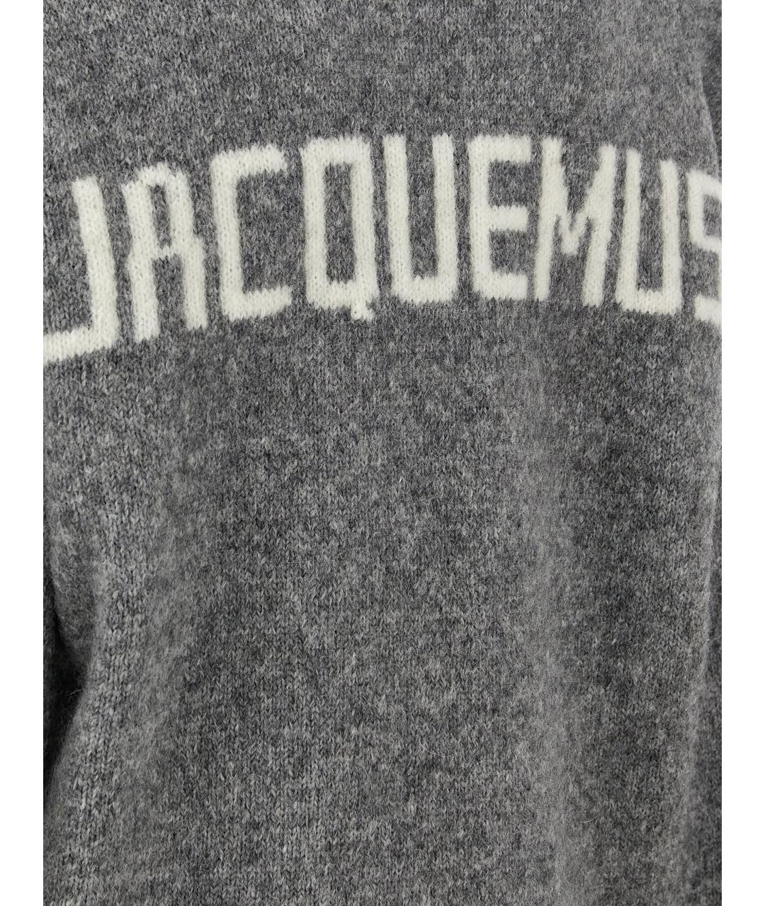 JACQUEMUS Серый шерстяной джемпер / свитер, фото 4