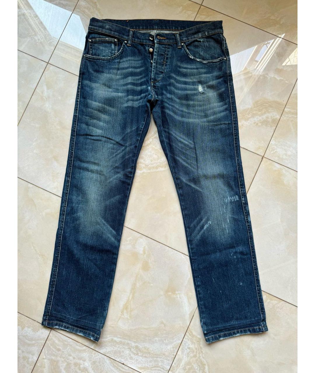 ERMANNO SCERVINO Темно-синие хлопковые прямые джинсы, фото 6