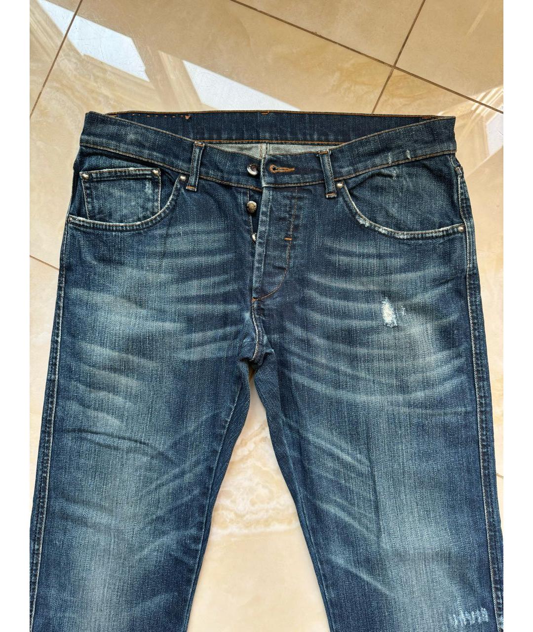 ERMANNO SCERVINO Темно-синие хлопковые прямые джинсы, фото 3