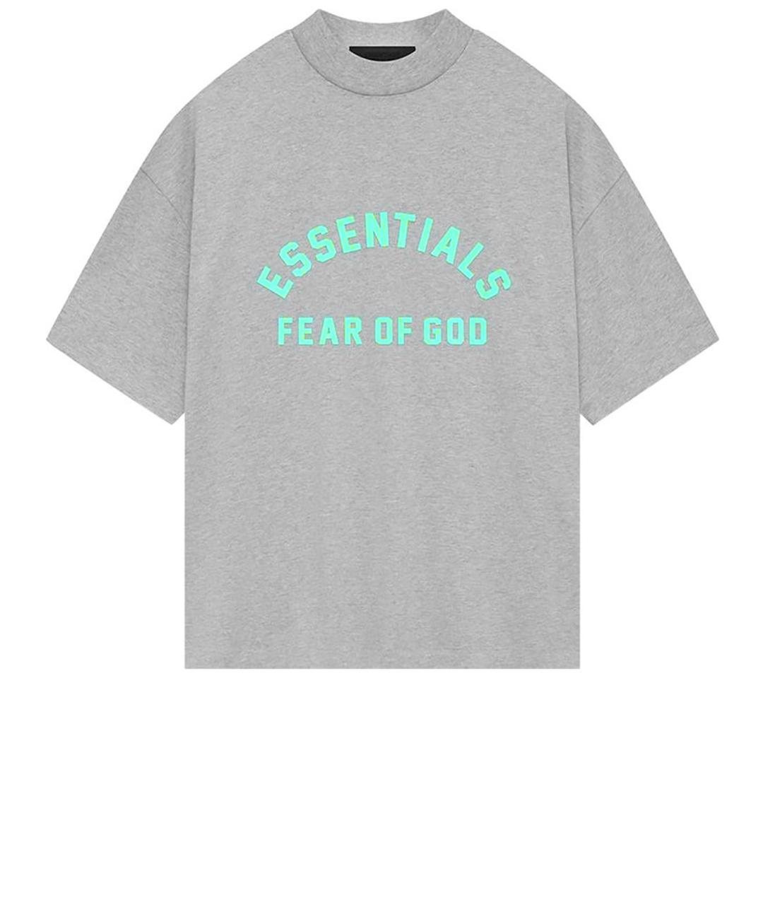 FEAR OF GOD ESSENTIALS Серая хлопковая футболка, фото 1