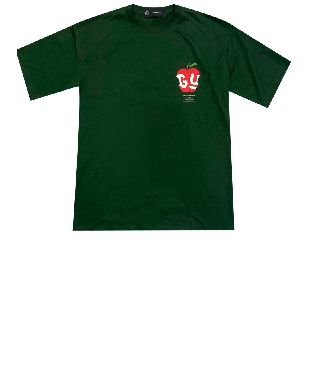 UNDERCOVER Зеленая хлопковая футболка, фото 1
