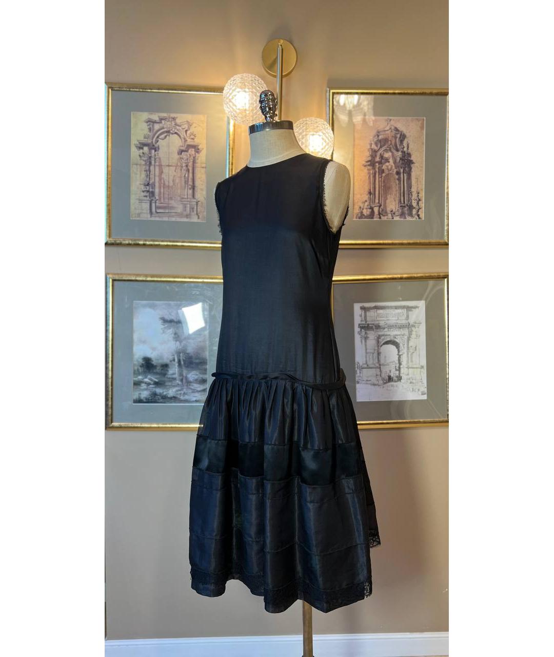 LARKSPUR & HAWK Черное шелковое коктейльное платье, фото 2