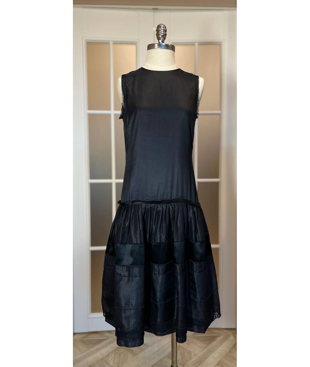 LARKSPUR & HAWK Черное шелковое коктейльное платье, фото 7