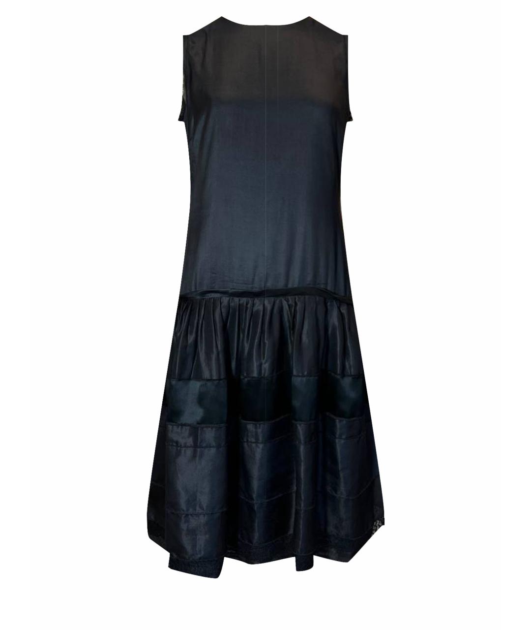 LARKSPUR & HAWK Черное шелковое коктейльное платье, фото 1