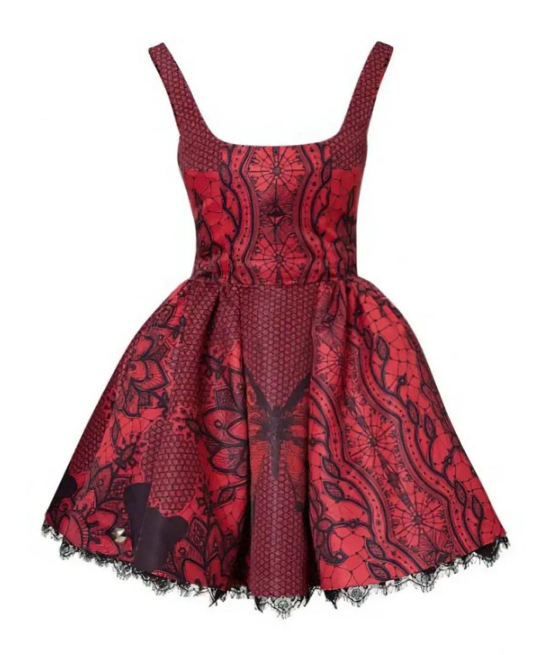 PHILIPP PLEIN Красное полиэстеровое вечернее платье, фото 1