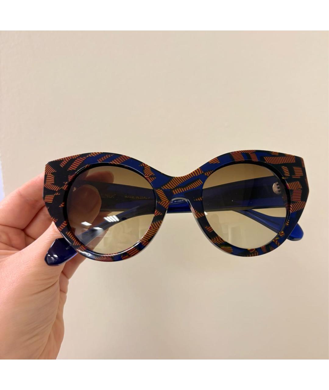 FENDI Мульти пластиковые солнцезащитные очки, фото 8