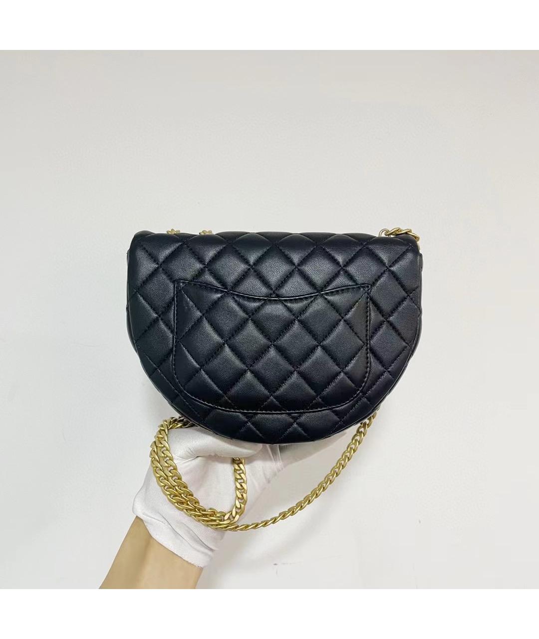 CHANEL PRE-OWNED Черная кожаная сумка через плечо, фото 2