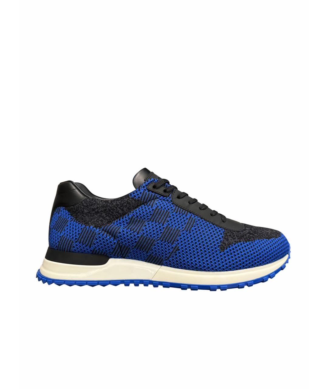 LOUIS VUITTON PRE-OWNED Синие синтетические низкие кроссовки / кеды, фото 1