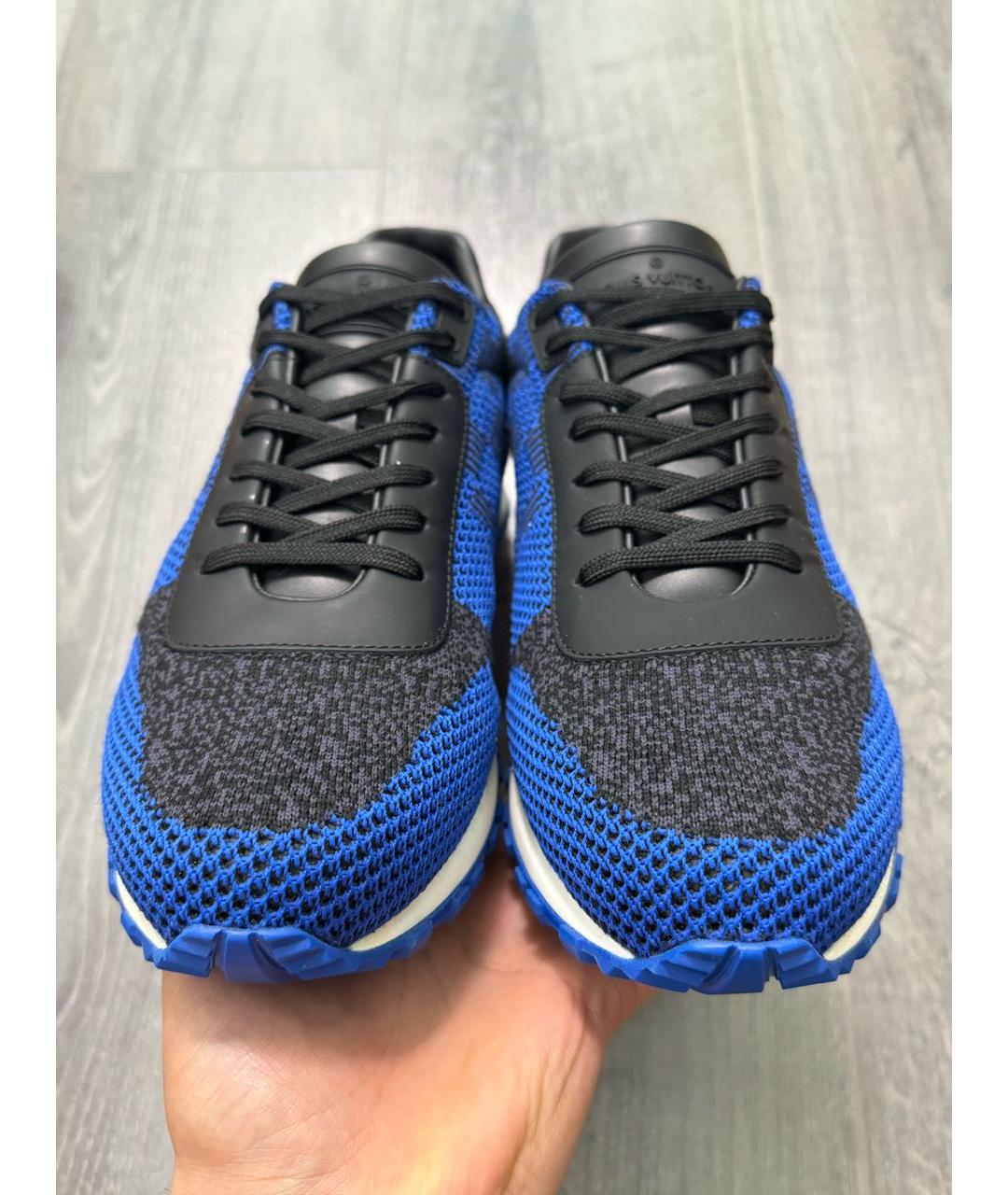 LOUIS VUITTON PRE-OWNED Синие синтетические низкие кроссовки / кеды, фото 2