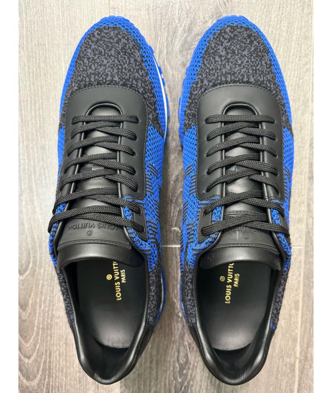 LOUIS VUITTON PRE-OWNED Синие синтетические низкие кроссовки / кеды, фото 3
