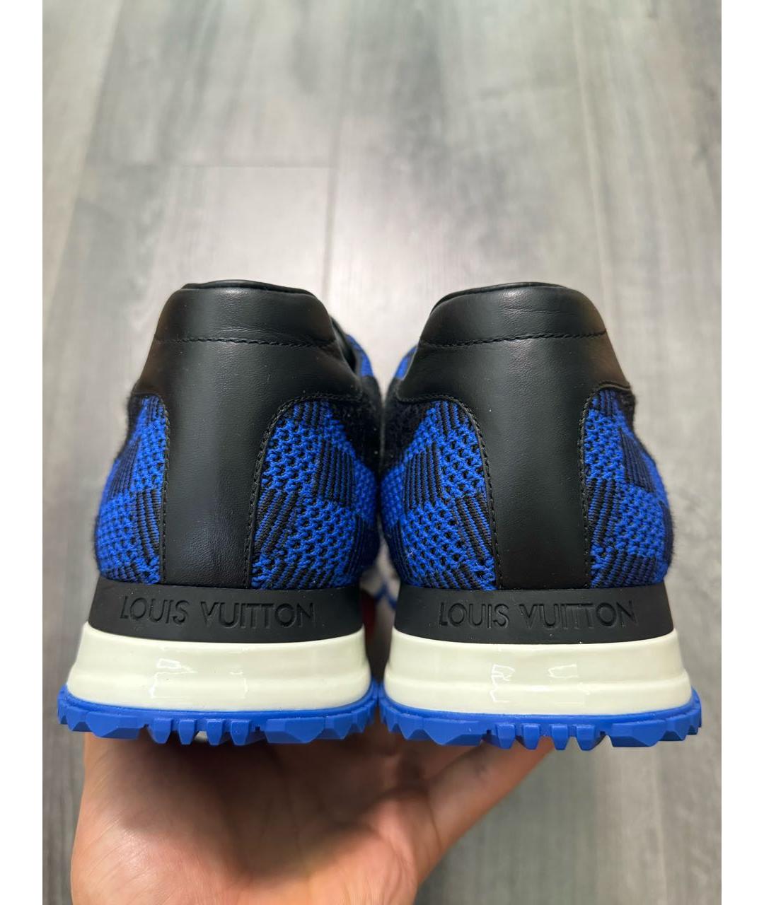 LOUIS VUITTON PRE-OWNED Синие синтетические низкие кроссовки / кеды, фото 4