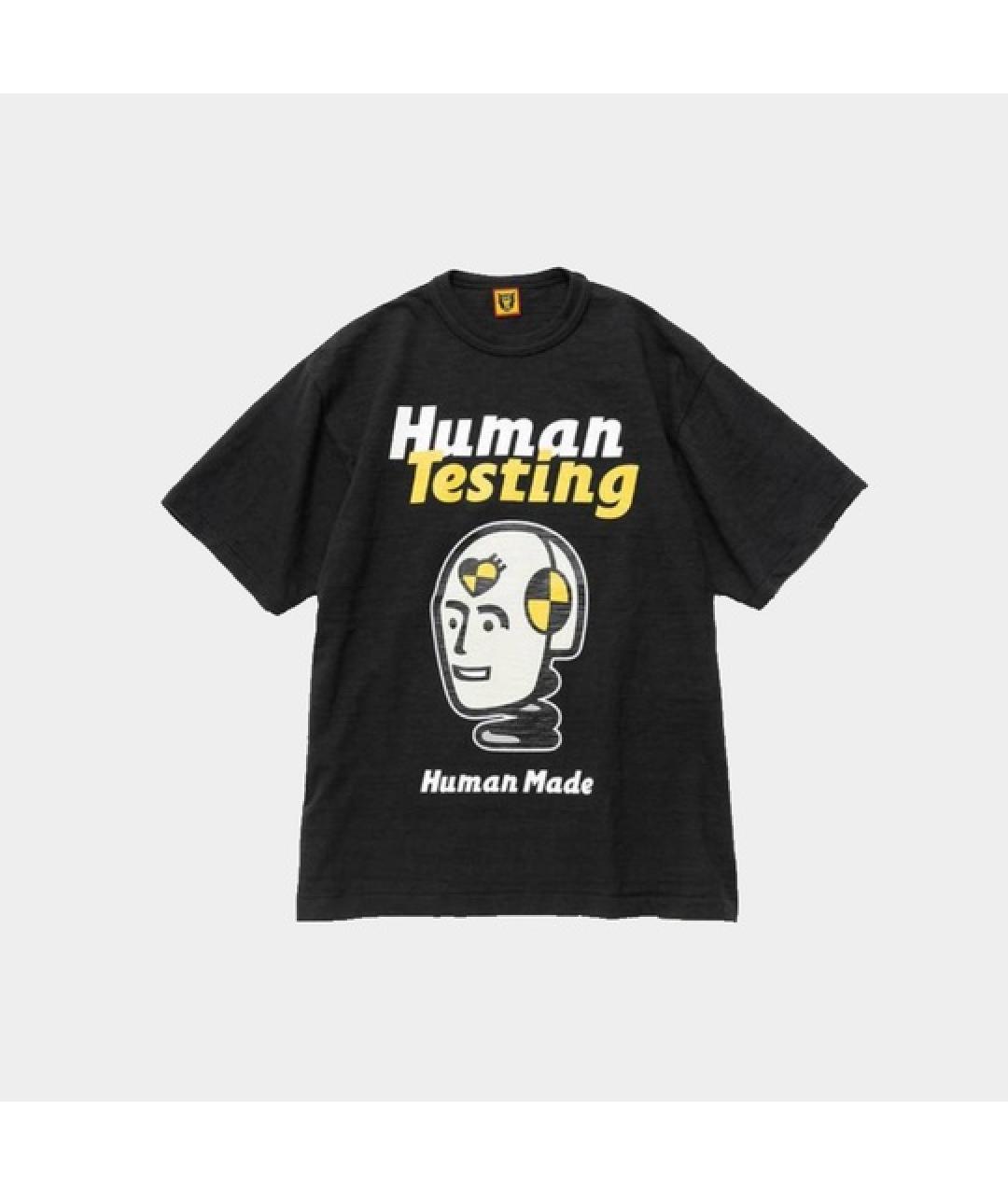 HUMAN MADE Черная футболка, фото 2
