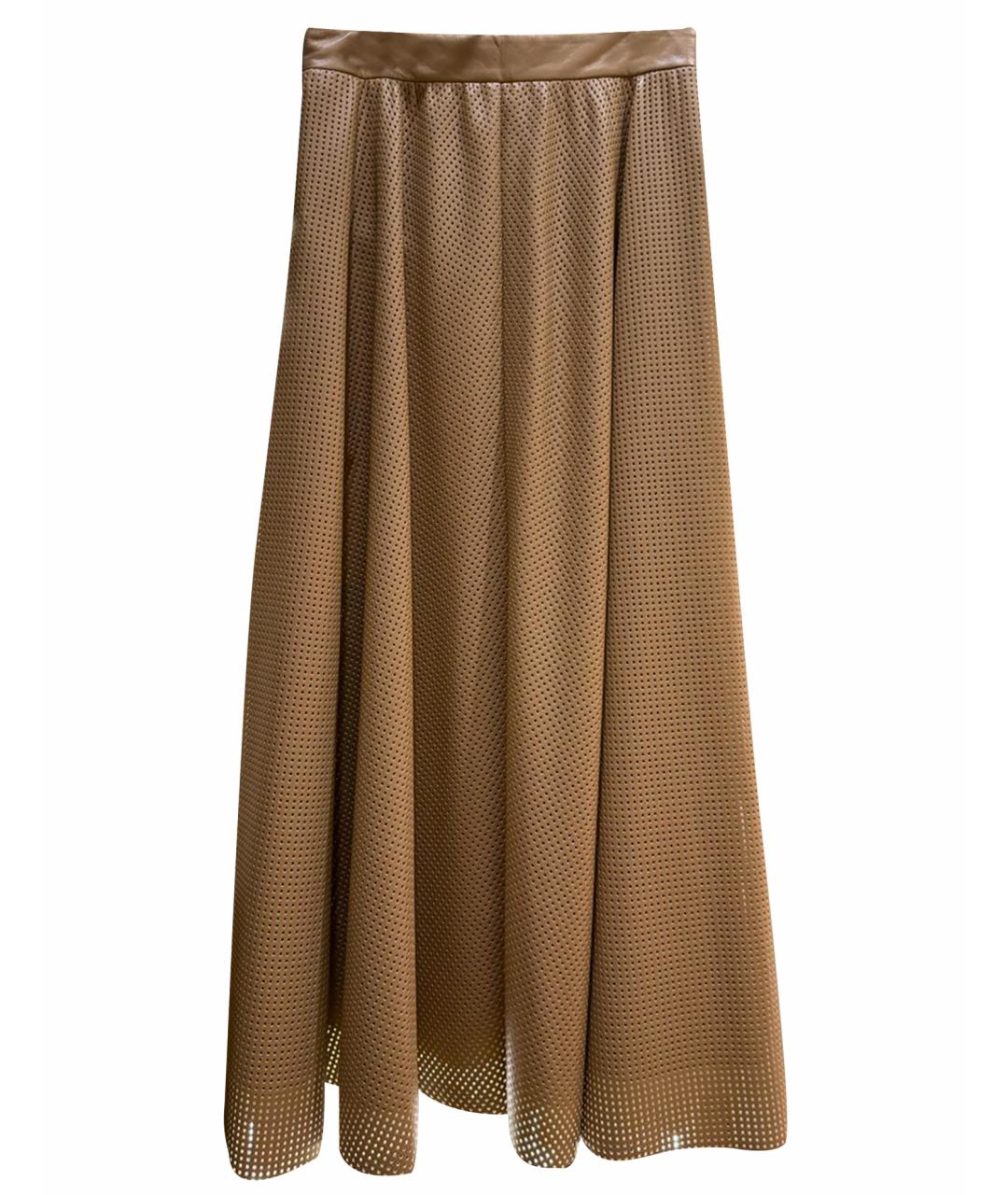 HUGO BOSS Бежевая полиэстеровая юбка макси, фото 1
