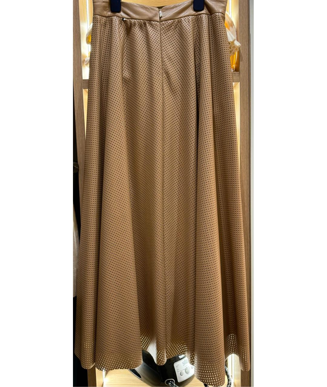 HUGO BOSS Бежевая полиэстеровая юбка макси, фото 2