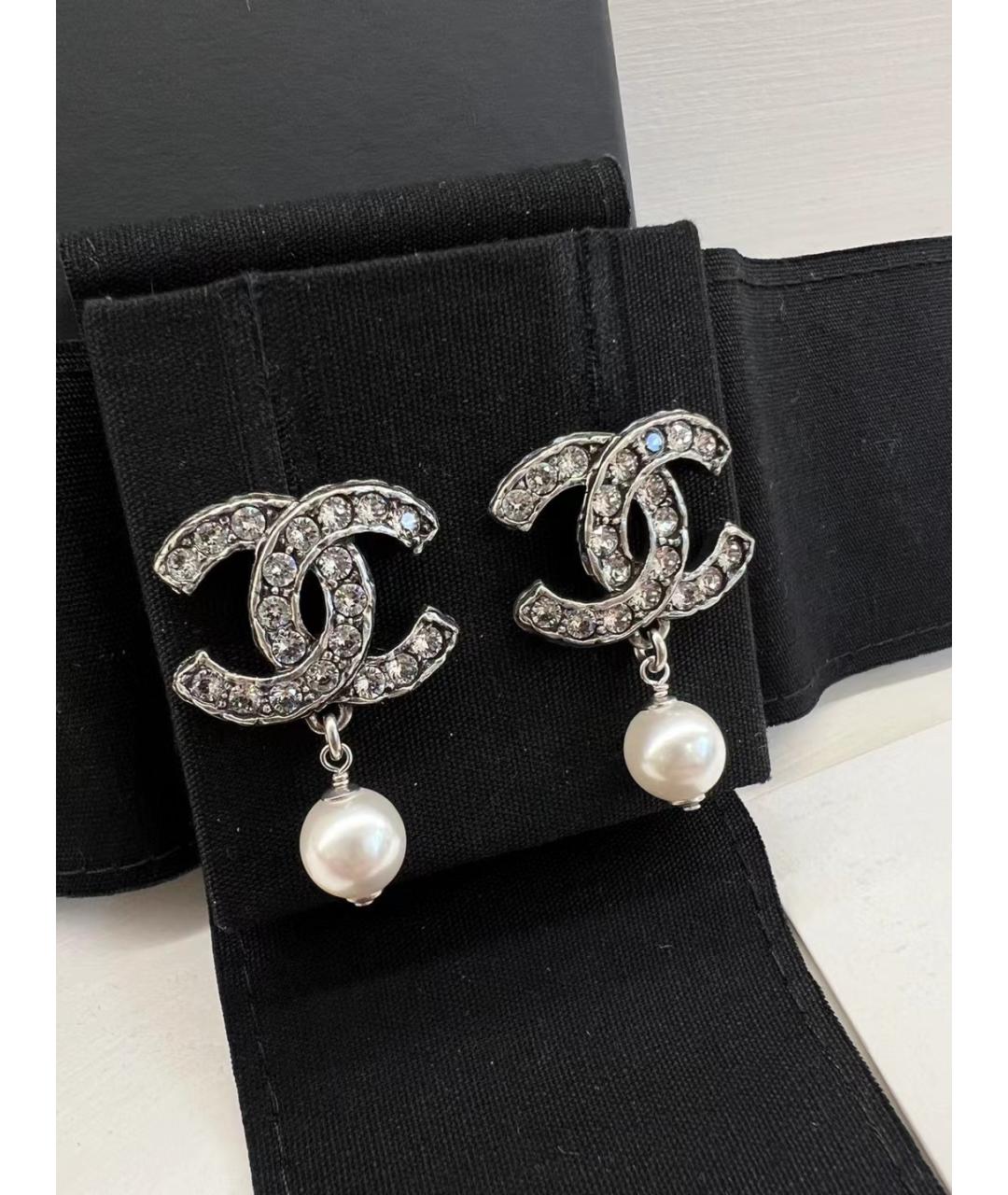 CHANEL PRE-OWNED Серебряные серьги, фото 4