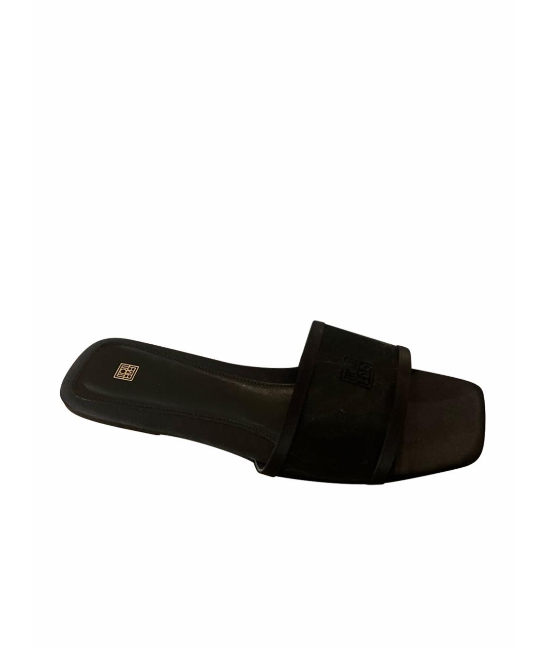 TOTEME Черные текстильные сандалии, фото 1