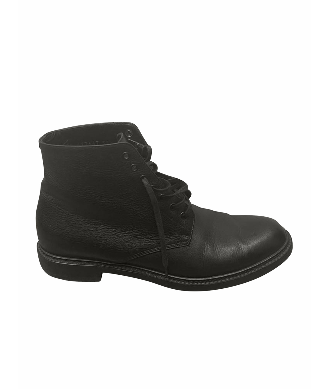 SAINT LAURENT Черные кожаные ботинки, фото 1