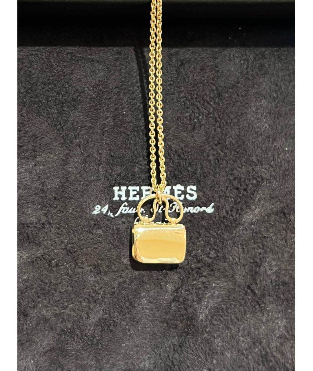 HERMES PRE-OWNED Золотое колье из розового золота, фото 4