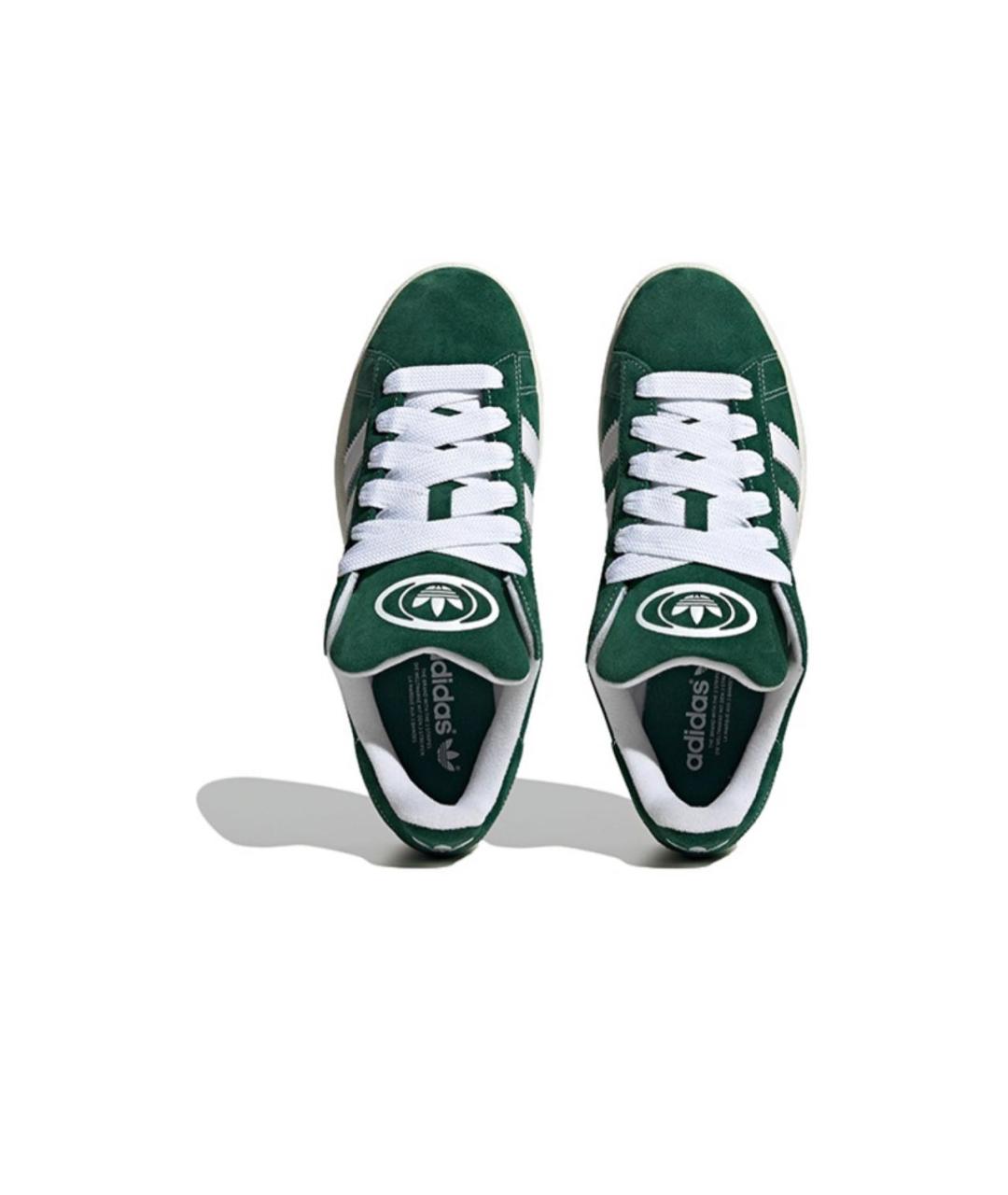 ADIDAS Зеленые замшевые низкие кроссовки / кеды, фото 5