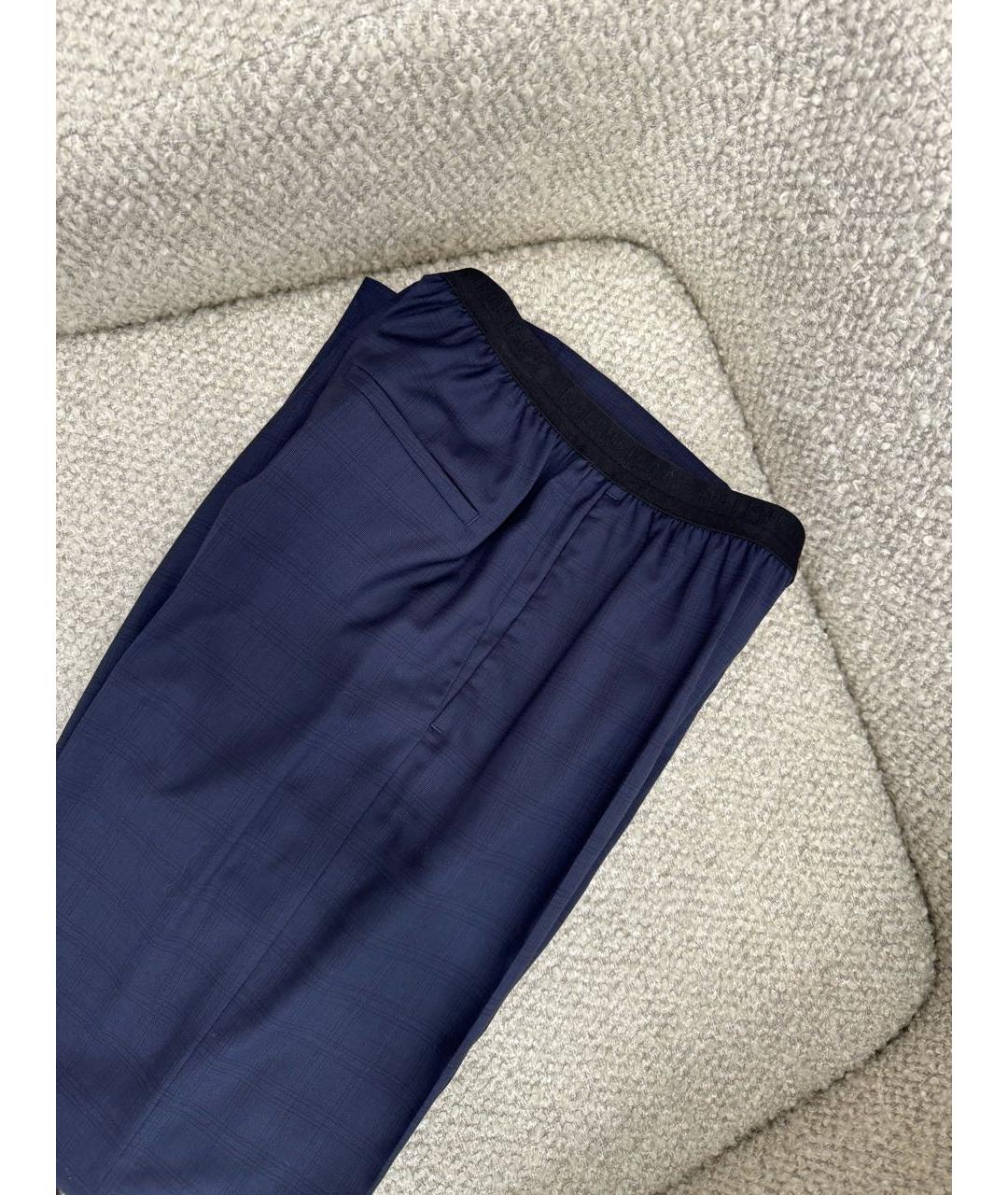 BALENCIAGA Темно-синие шерстяные брюки широкие, фото 6