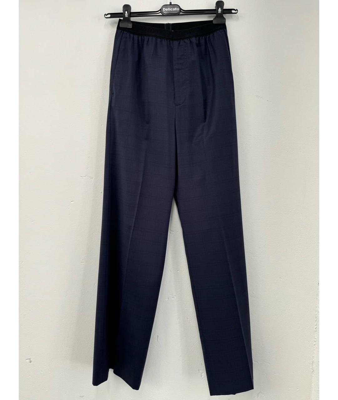 BALENCIAGA Темно-синие шерстяные брюки широкие, фото 7