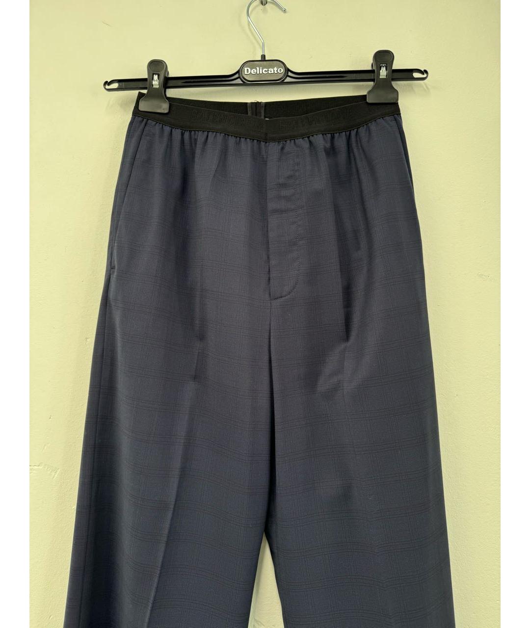 BALENCIAGA Темно-синие шерстяные брюки широкие, фото 3