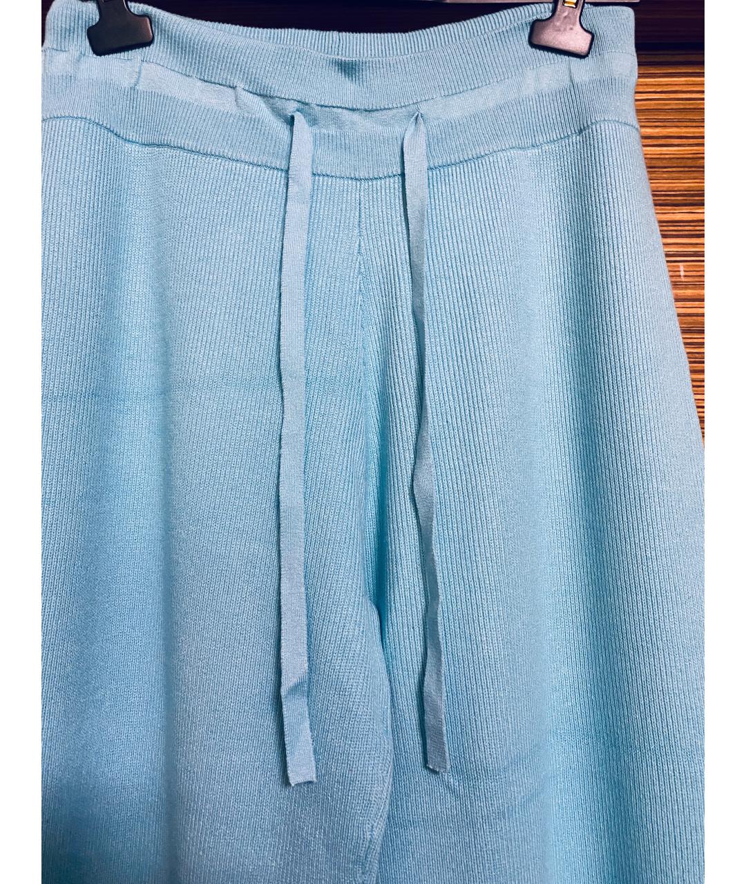 ESCADA Голубые вискозные прямые брюки, фото 3