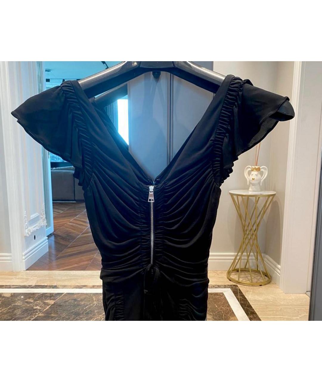 KARL LAGERFELD Черное вискозное коктейльное платье, фото 6