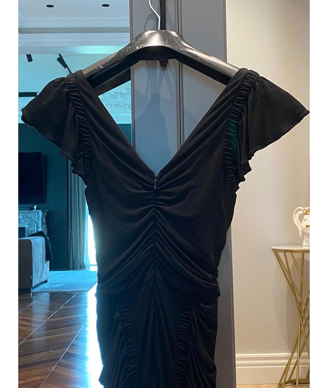 KARL LAGERFELD Черное вискозное коктейльное платье, фото 8