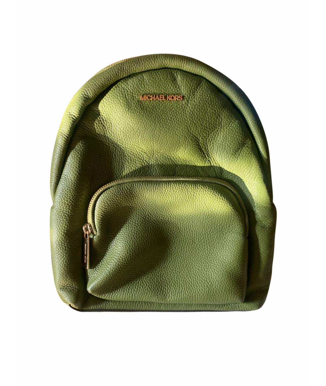 MICHAEL KORS Зеленый кожаный рюкзак, фото 1