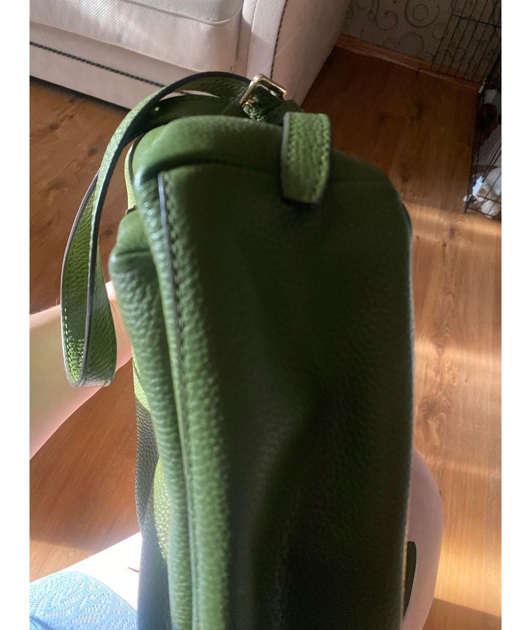 MICHAEL KORS Зеленый кожаный рюкзак, фото 6