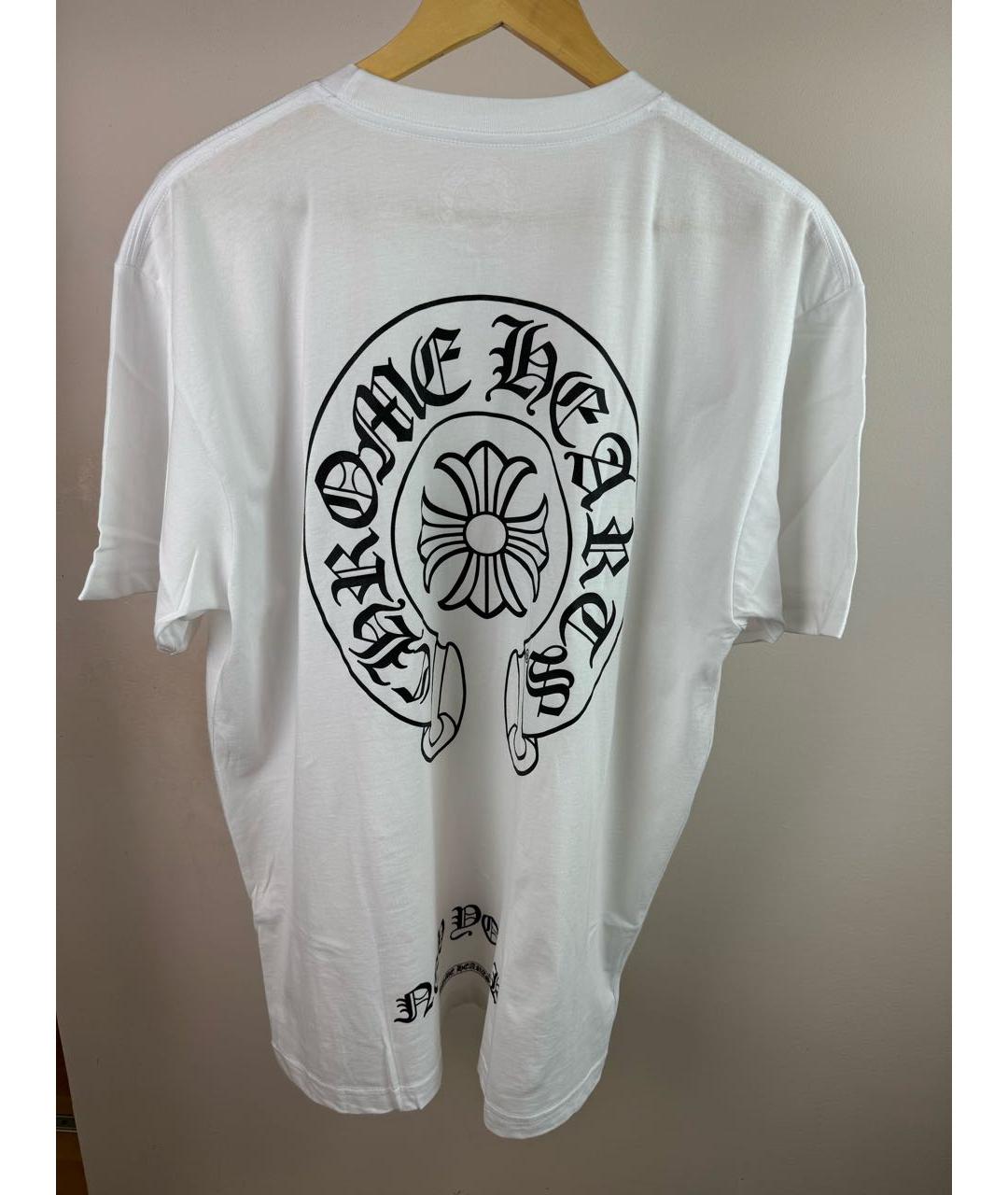 CHROME HEARTS Белая хлопковая футболка, фото 4