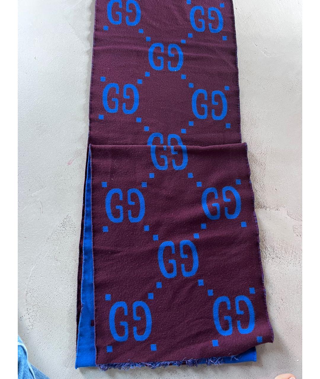 GUCCI Фиолетовый шарф, фото 3