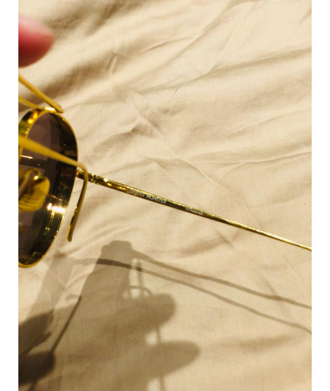 GENTLE MONSTER Золотые солнцезащитные очки, фото 8