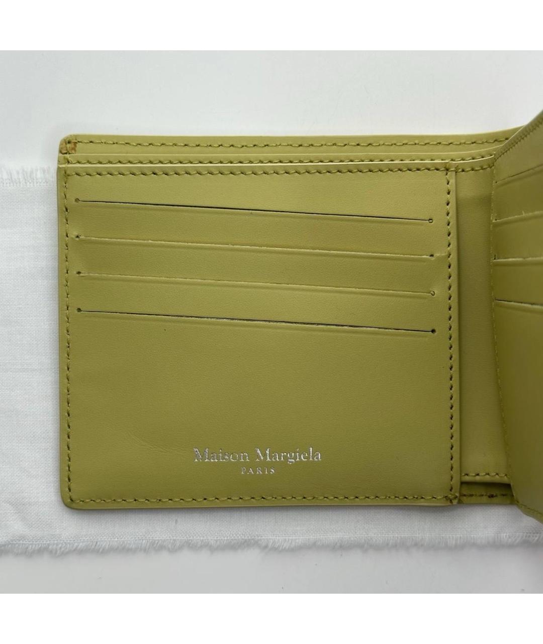 MAISON MARGIELA Желтый кожаный кошелек, фото 5