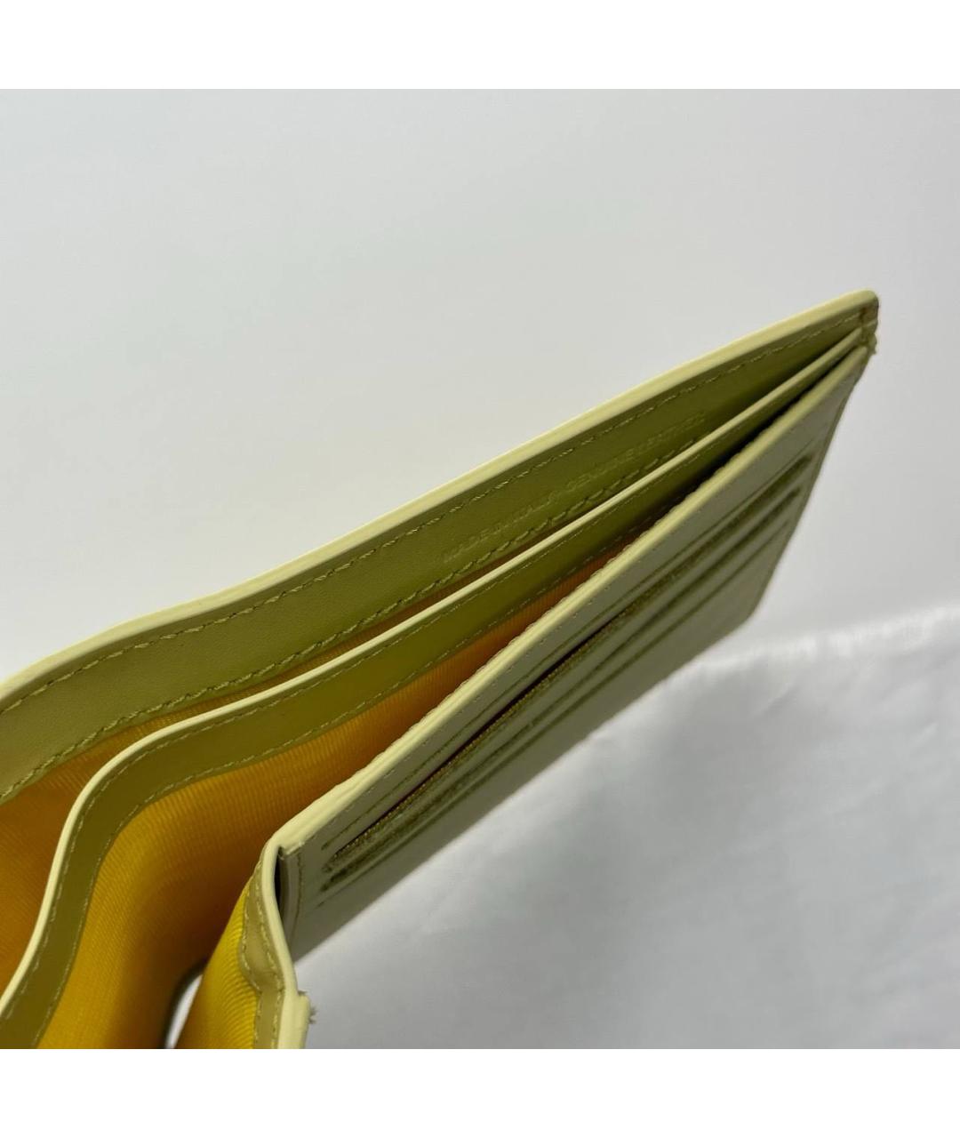 MAISON MARGIELA Желтый кожаный кошелек, фото 4