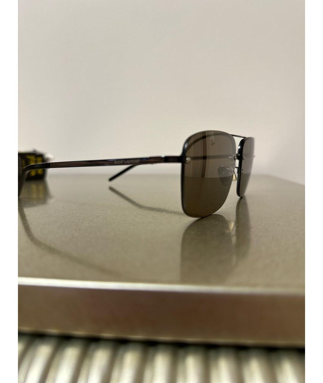 SAINT LAURENT Антрацитовые солнцезащитные очки, фото 3