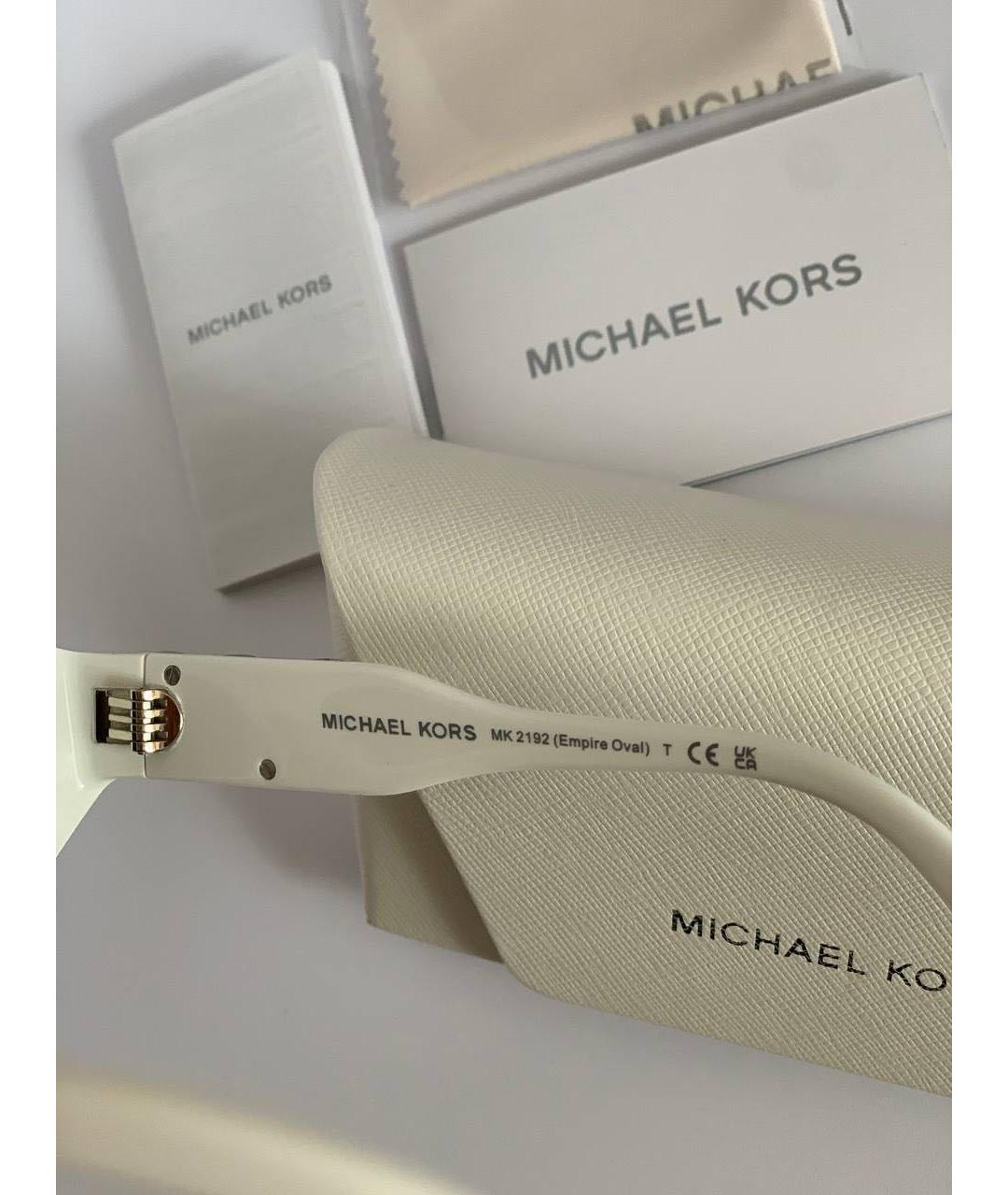 MICHAEL KORS Белые солнцезащитные очки, фото 3