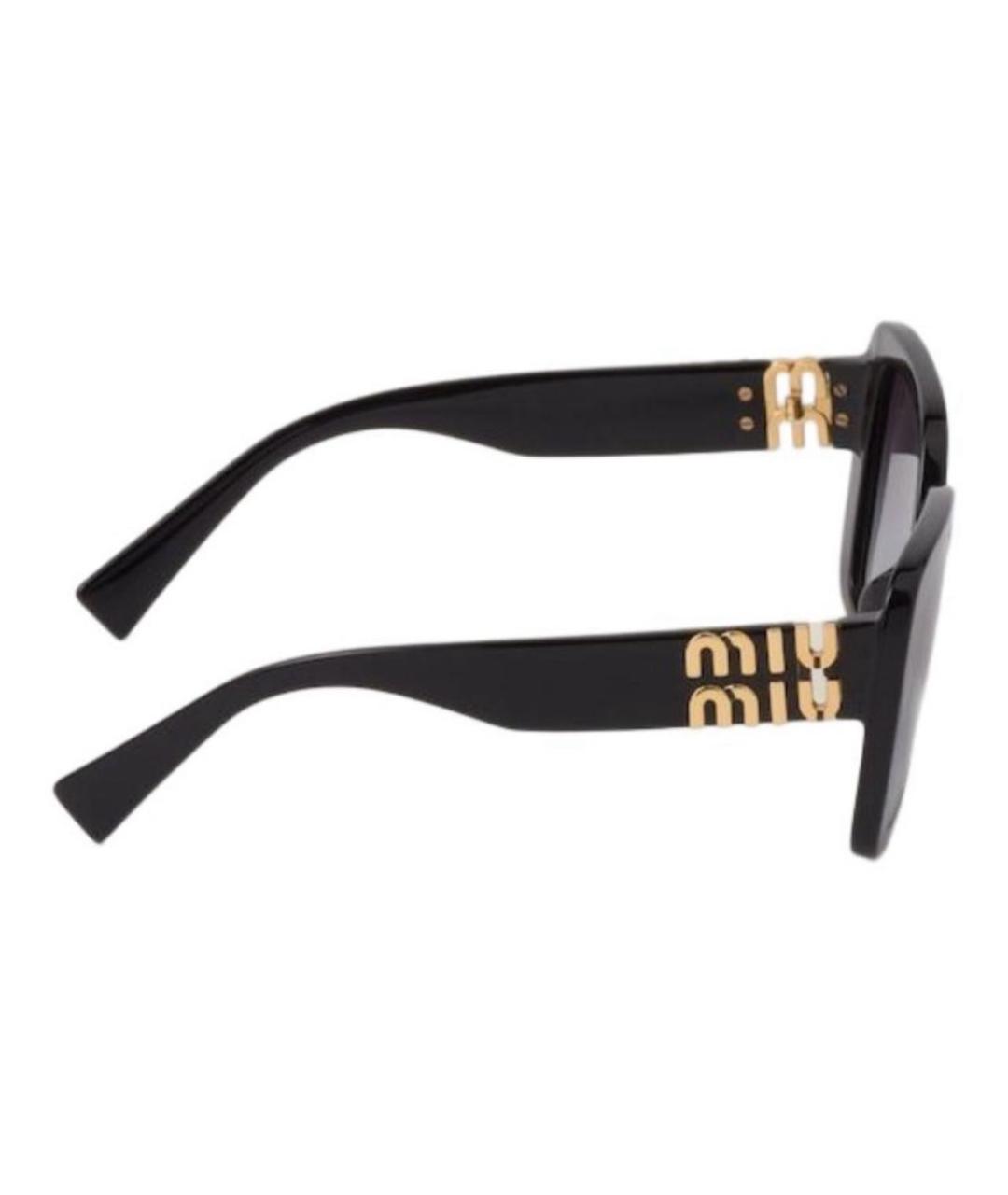 MIU MIU Черные пластиковые солнцезащитные очки, фото 4