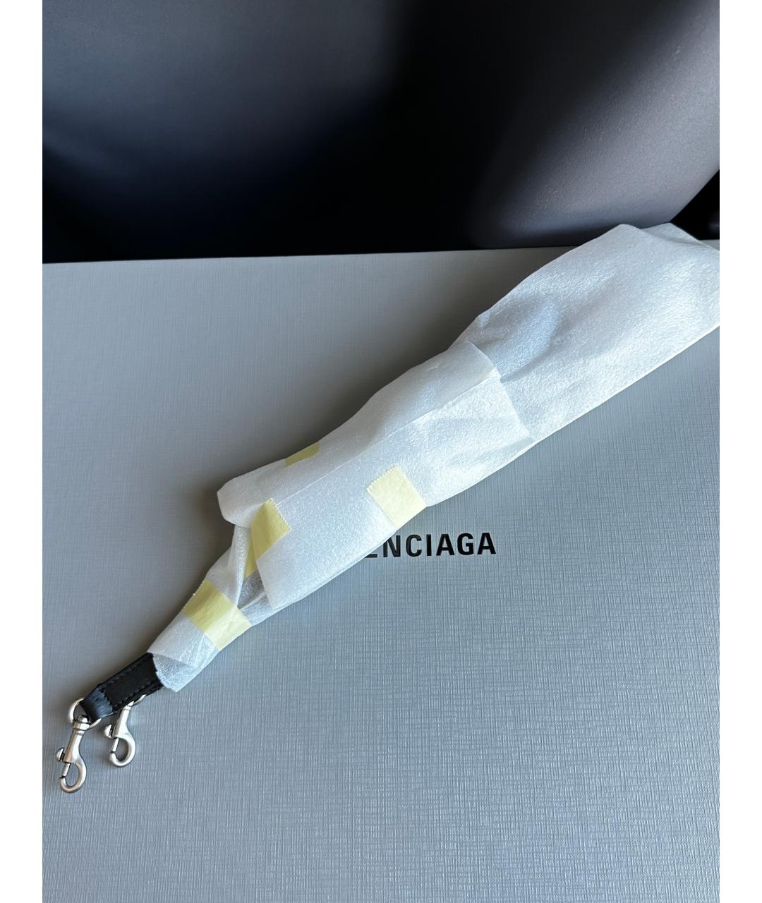 BALENCIAGA Черная кожаная сумка через плечо, фото 7