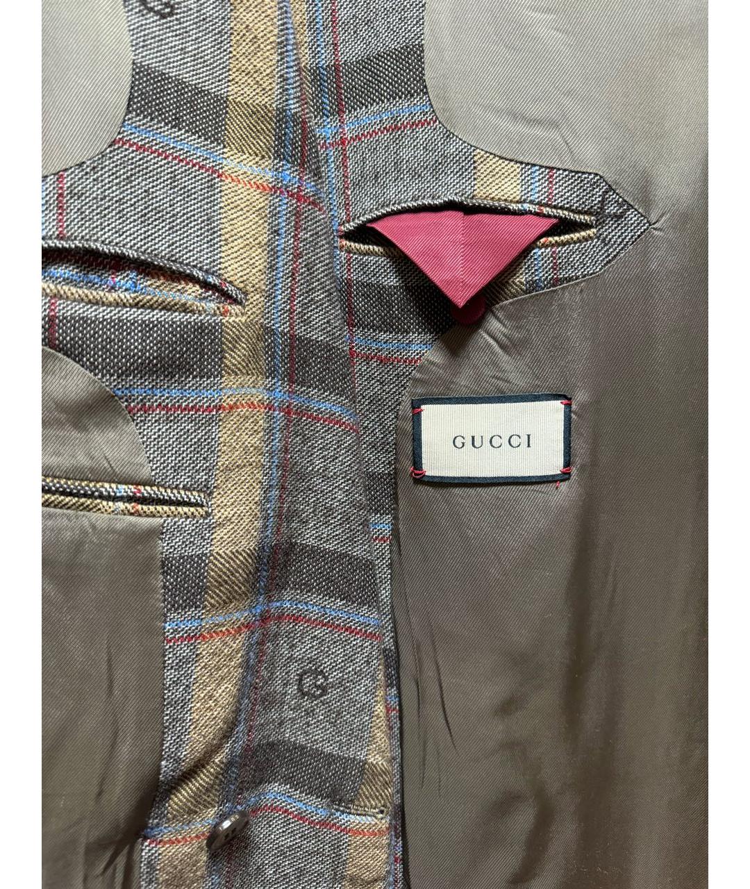 GUCCI Хаки вечерний костюм, фото 5