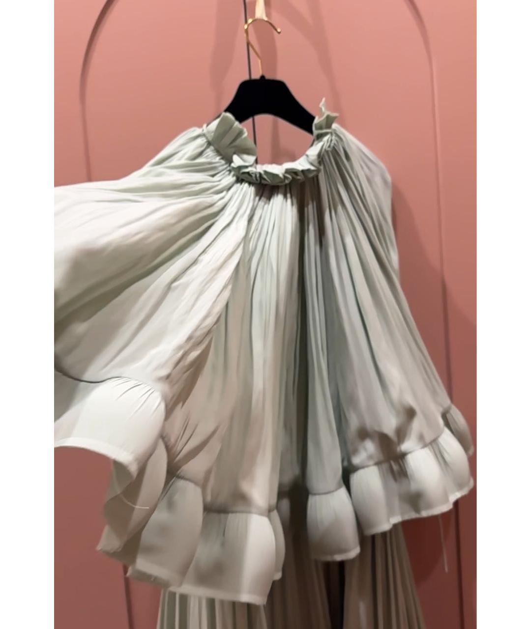 LANVIN Голубое полиэстеровое вечернее платье, фото 4