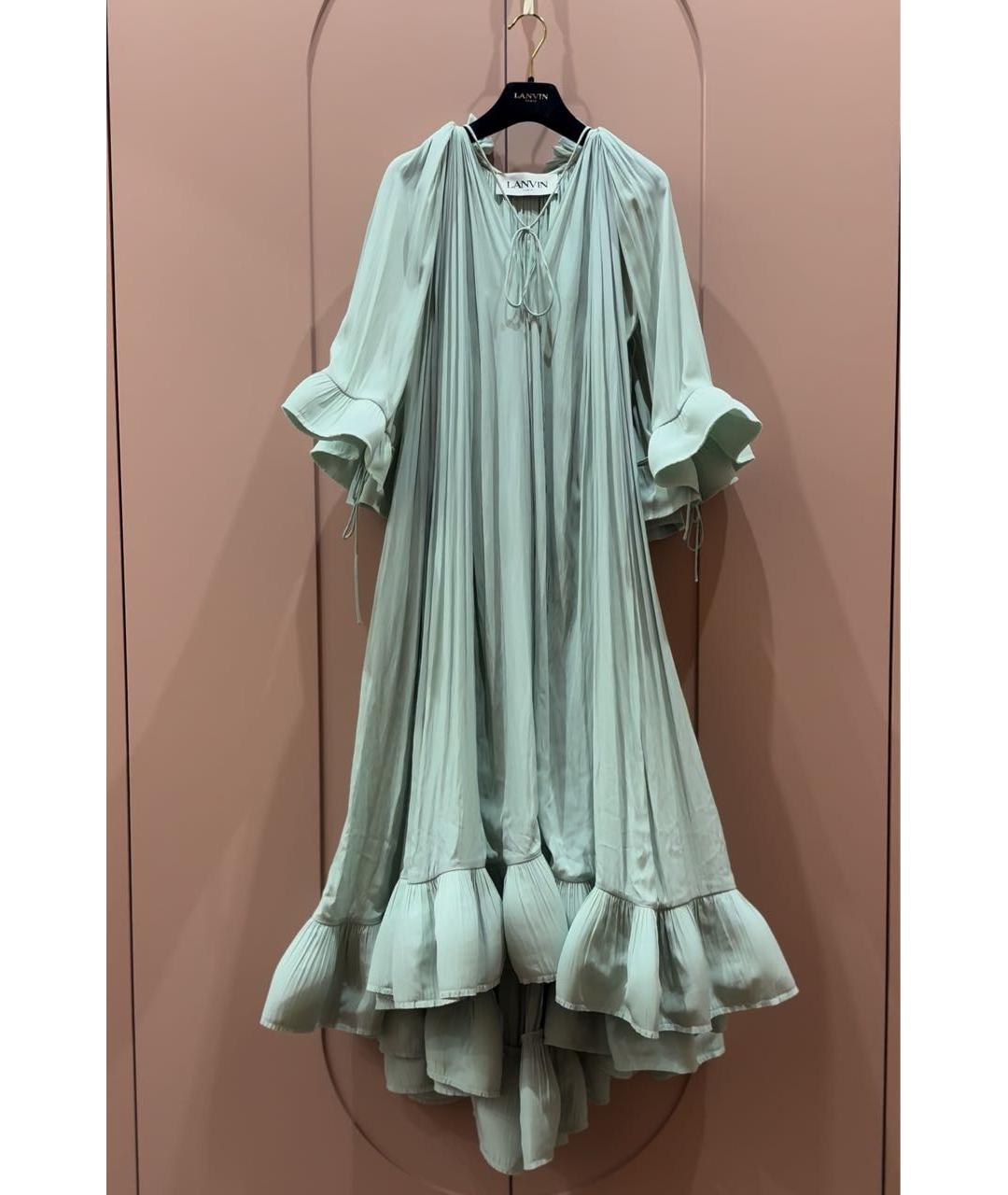 LANVIN Голубое полиэстеровое вечернее платье, фото 9