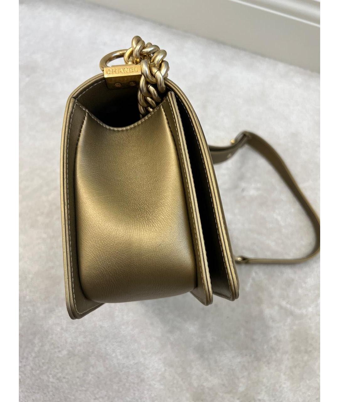 CHANEL PRE-OWNED Золотая сумка через плечо, фото 4