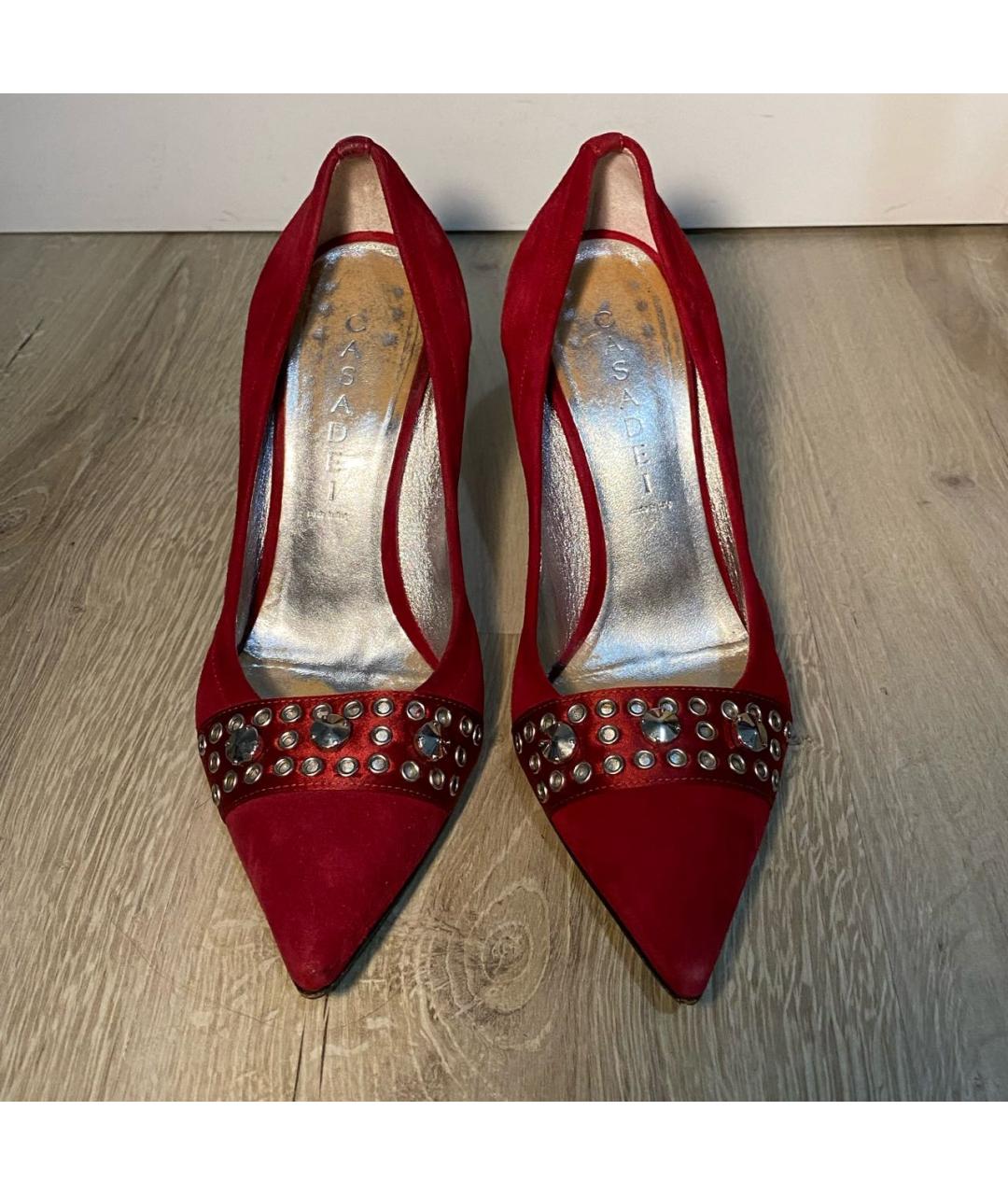 CASADEI Красные замшевые туфли, фото 2