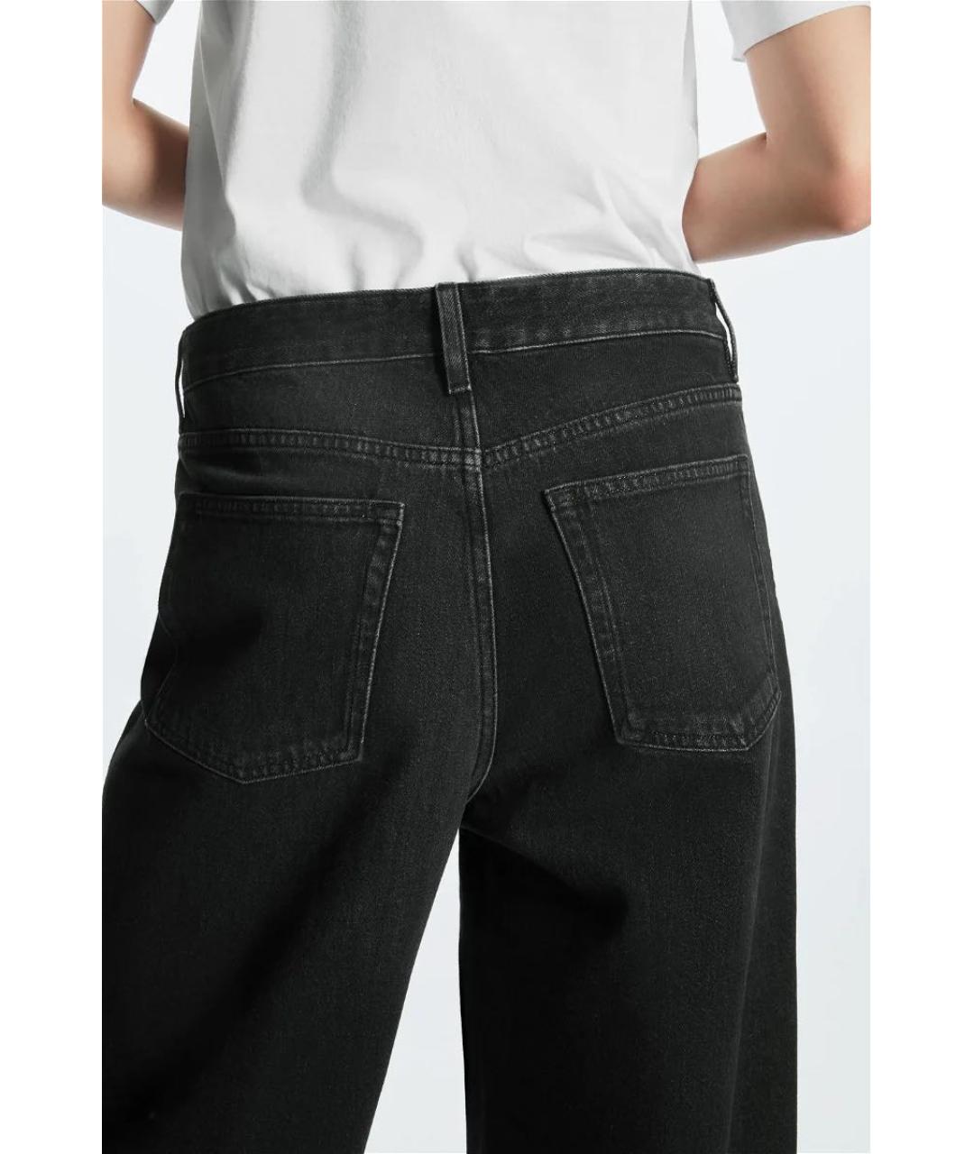 COS Антрацитовые хлопковые прямые джинсы, фото 4