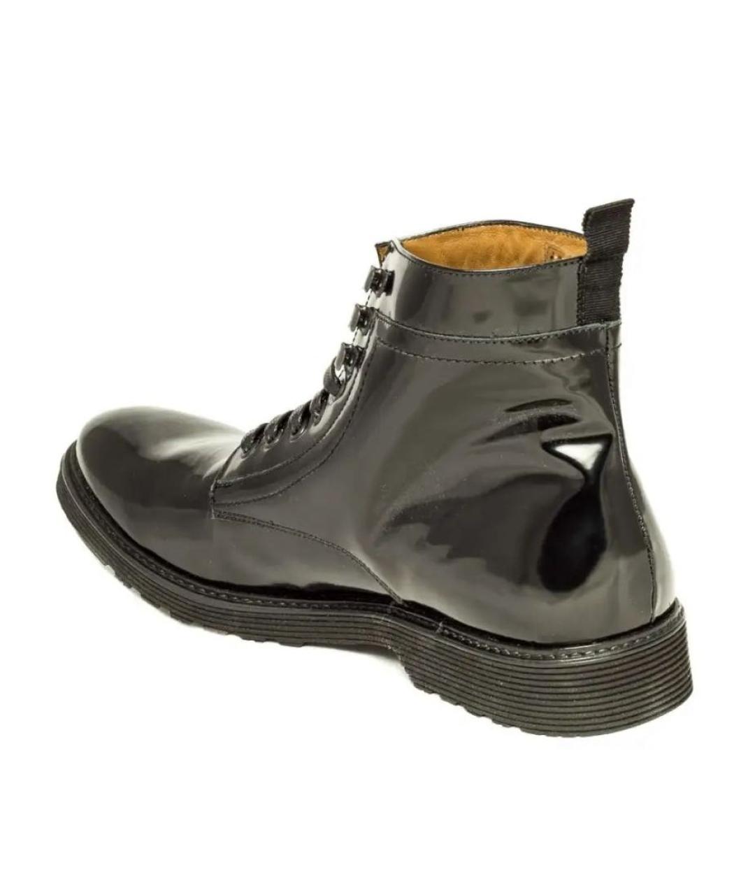 MCQ ALEXANDER MCQUEEN Черные кожаные высокие ботинки, фото 2