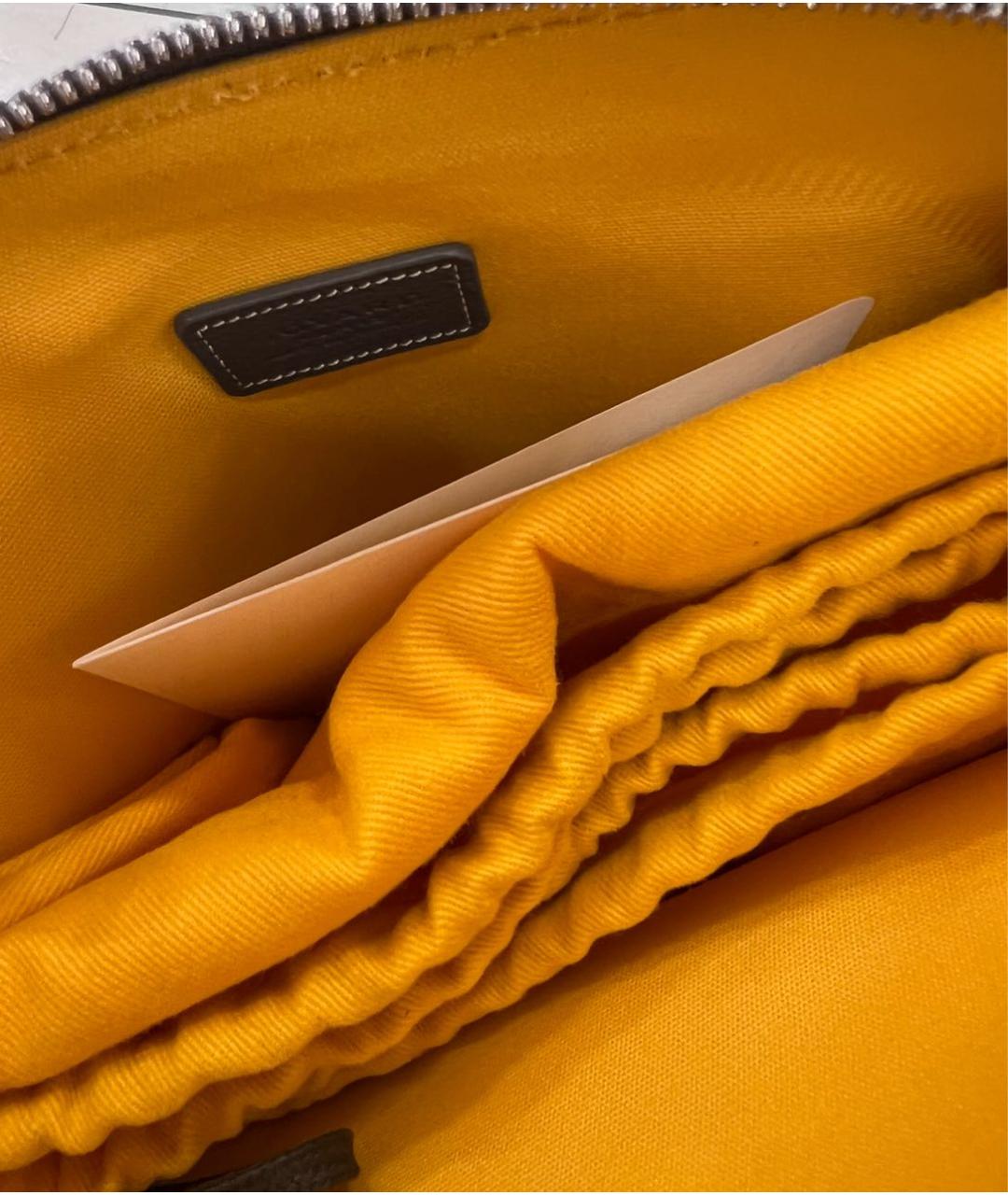 GOYARD Серая кожаная косметичка, фото 6