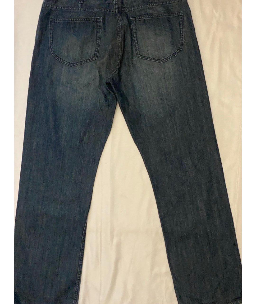 ZEGNA SPORT Синие хлопковые прямые джинсы, фото 6